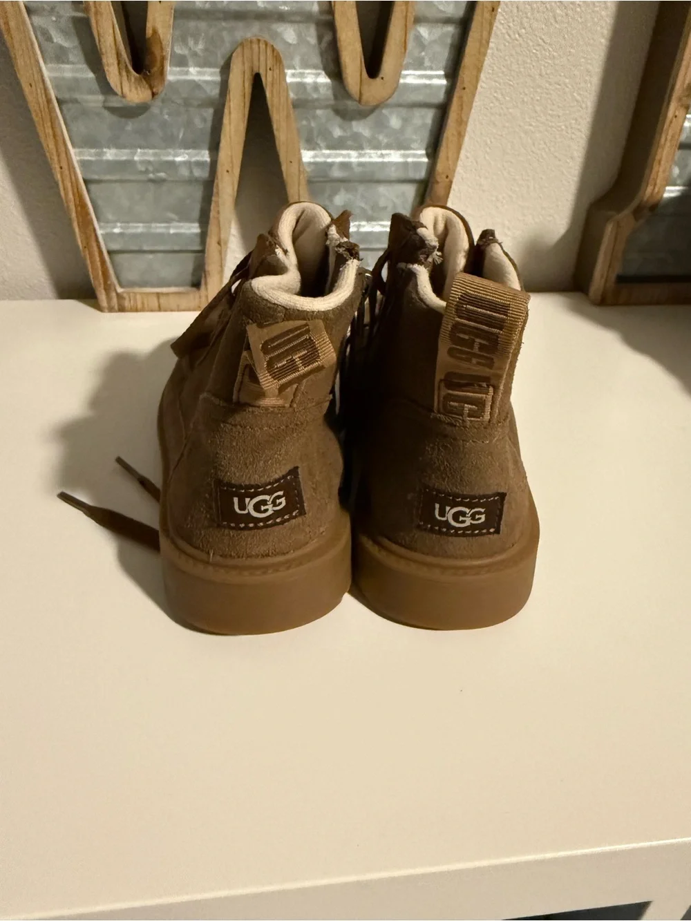 UGG Kids Kristian Chelham Weather Suede Lace-Up Zipper Ankle Boots